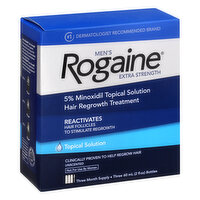 Rogaine Hair Regrowth Treatment, Extra Strength, Unscented, Men's, 6 Each