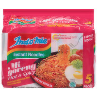 Indomie Mi Goreng Instant Noodles, Hot & Spicy, 5 Pack, 5 Each