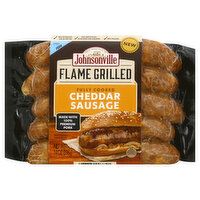 Johnsonville Flame Grilled Sausage, Cheddar, Pork, 14 Ounce