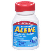 Aleve All Day Strong Pain Reliever/Fever Reducer, 220 mg, Caplets, 90 Each