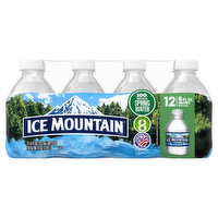 Ice Mountain Natural Spring Water, Mini Bottles, 12 Pack, 8 Fluid ounce