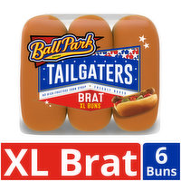 Ball Park Ball Park Tailgaters Brat Buns, 6 count, 16 oz, 16 Ounce
