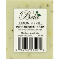 Bela Soap, Pure Natural, with Organic Shea Butter, Lemon Myrtle, 3.5 Ounce