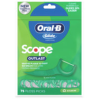 Oral-B Glide Floss Picks, Scope Outlast, 75 Each