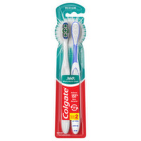 Colgate  360 Whole Mouth Clean Adult Manual Toothbrush, Medium, 2 Each