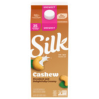 Silk Cashewmilk, Cashew, Unsweet, 64 Fluid ounce