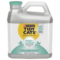 Tidy Cats Free & Clean Clumping Litter, Multi-Cat, Unscented, 14 Pound