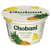 Chobani Yogurt, Low-Fat, Greek, Pineapple, 5.3 Ounce