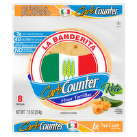 La Banderita CarbCounter Flour Tortillas, Queso & Jalapeño, 8 Each