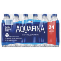 Aquafina Water, Purified Drinking, 24 Pack, 24 Each
