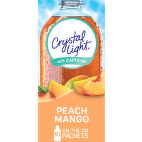 Crystal Light Peach Mango Naturally Flavored Powdered Drink Mix with Caffeine, 10 Each