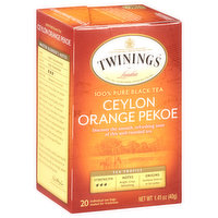 Twinings Black Tea, Ceylon Orange Pekoe, Tea Bags, 20 Each