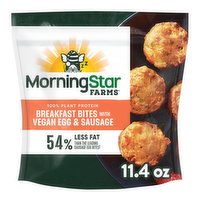 MorningStar Farms Meatless Breakfast Bites, Vegan Egg and Sausage, 11.4 Ounce