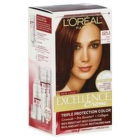 Excellence Creme Permanent Haircolor, Dark Mahogany Red 4RM, 1 Each