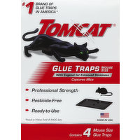 Tomcat Glue Traps, Mouse Size, 4 Each