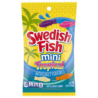 Swedish Fish Candy, Soft & Chewy, Tropical, Mini, 8 Ounce