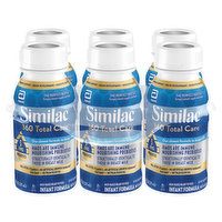 Similac 360 Total Care Infant Formula with Iron, Milk-Based, Ready to Feed, 6 Each