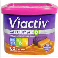 Viactiv Calcium + D Caramel Soft Chews, 60 Each