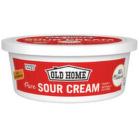 Old Home Sour Cream, Pure, 8 Ounce