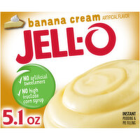 Jell-O Banana Cream Instant Pudding & Pie Filling Mix, 5.1 Ounce