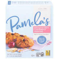 Pamela's Whenever Bars Oat Bars, Soft & Chewy, Cranberry Almonds, 5 Each