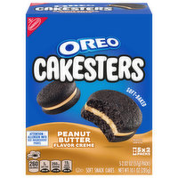 Oreo Cakesters Snack Cakes, Soft, Peanut Butter Flavor Creme, 5 Each