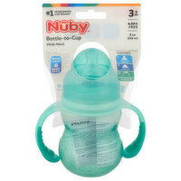 Nuby Bottle-to-Cup, Wide Neck, 8 Ounce, 3m+, 1 Each