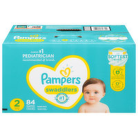 Pampers Diapers, 2 (12-18 lb), Super Pack, 84 Each