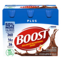 Boost Nutritional Drink, Rich Chocolate, Balanced, 6 Each