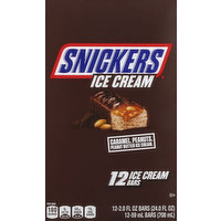 Snickers Ice Cream Bars, Peanut Butter Caramel, 12 Each