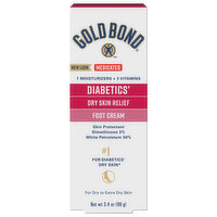 Gold Bond Foot Cream, Dry Skin Relief, Diabetics', 3.4 Ounce