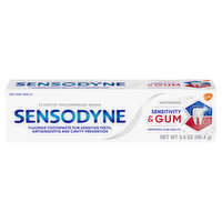 Sensodyne Toothpaste, Sensitivity & Gum, Whitening, 3.4 Ounce