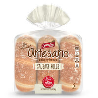 Sara Lee Artesano Plain Sausage Rolls, 6 Each