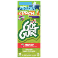 Go-Gurt Yogurt, Fat Free, Strawberry, 8 Each