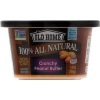 Old Home Peanut Butter, Crunchy, 100% All Natural, 14 Ounce
