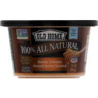 Old Home Peanut Butter Spread, Honey Creamy, 100% All Natural, 14 Ounce