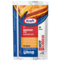 Kraft Cheese Slices, American Style, Plant Based, 10 Each