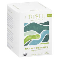 Rishi Green Tea, Organic, Matcha Super Green, Sachets, 15 Each