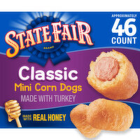 State Fair State Fair Classic Mini Corn Dogs, Frozen, 46 Count, 30.36 Ounce