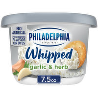 Philadelphia Whipped Garlic & Herb Whipped Cream Cheese Spread, 7.5 Ounce