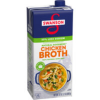 Swanson® Natural Goodness® 100% Natural, 33% Less Sodium Chicken Broth, 32 Ounce