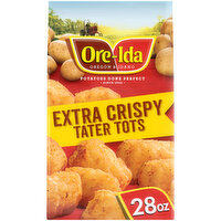 Ore-Ida Extra Crispy Tater Tots Seasoned Shredded Frozen Potatoes, 28 Ounce