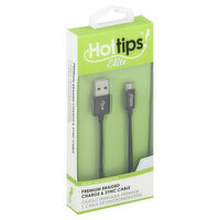 Hottips Cable, Premium, Charge & Sync, Braided, 6 Ft, 1 Each