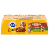 Pedigree Choice Cuts Food for Dogs, with Beef/Country Stew, In Gravy, 12 Each