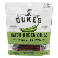 Duke's Smoked Shorty Sausages, Hatch Green Chile, 5 Ounce