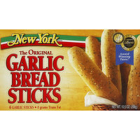 New York Bread Sticks, The Original, Garlic, 6 Each