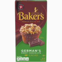 Baker's German's Sweet Chocolate Premium Baking Bar with 48% Cacao, 4 Ounce