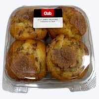 Cub Bakery Jumbo Muffins, Cinnamon Chip, 4 Count, 1 Each