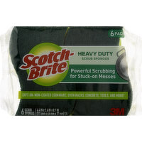 Scotch Brite Sponges, Scrub, Heavy Duty, 6 Pack, 6 Each