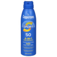 Coppertone Sport Sunscreen Spray, 4-In-1 Performance, Broad Spectrum SPF 50, 5.5 Ounce